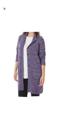Grape Lavender Sweater Cardigan 4X 
