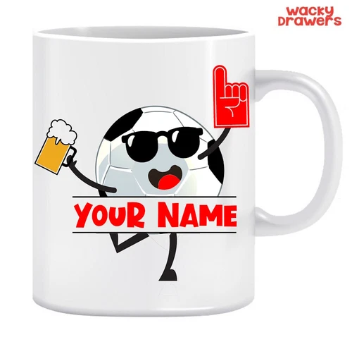 Personalized Soccer Ball Fan Cartoon Coffee Mug