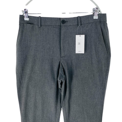 Mango Hombre Gris Oscuro Estándar Cónico Para Vestido Pantalones Eu 44 It 50 W34 - Imagen 3 de 14