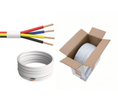 Cut-To-Order Security Alarm Cable 22/4 AWG Shielded Solid CCA Alarm Wire LOT