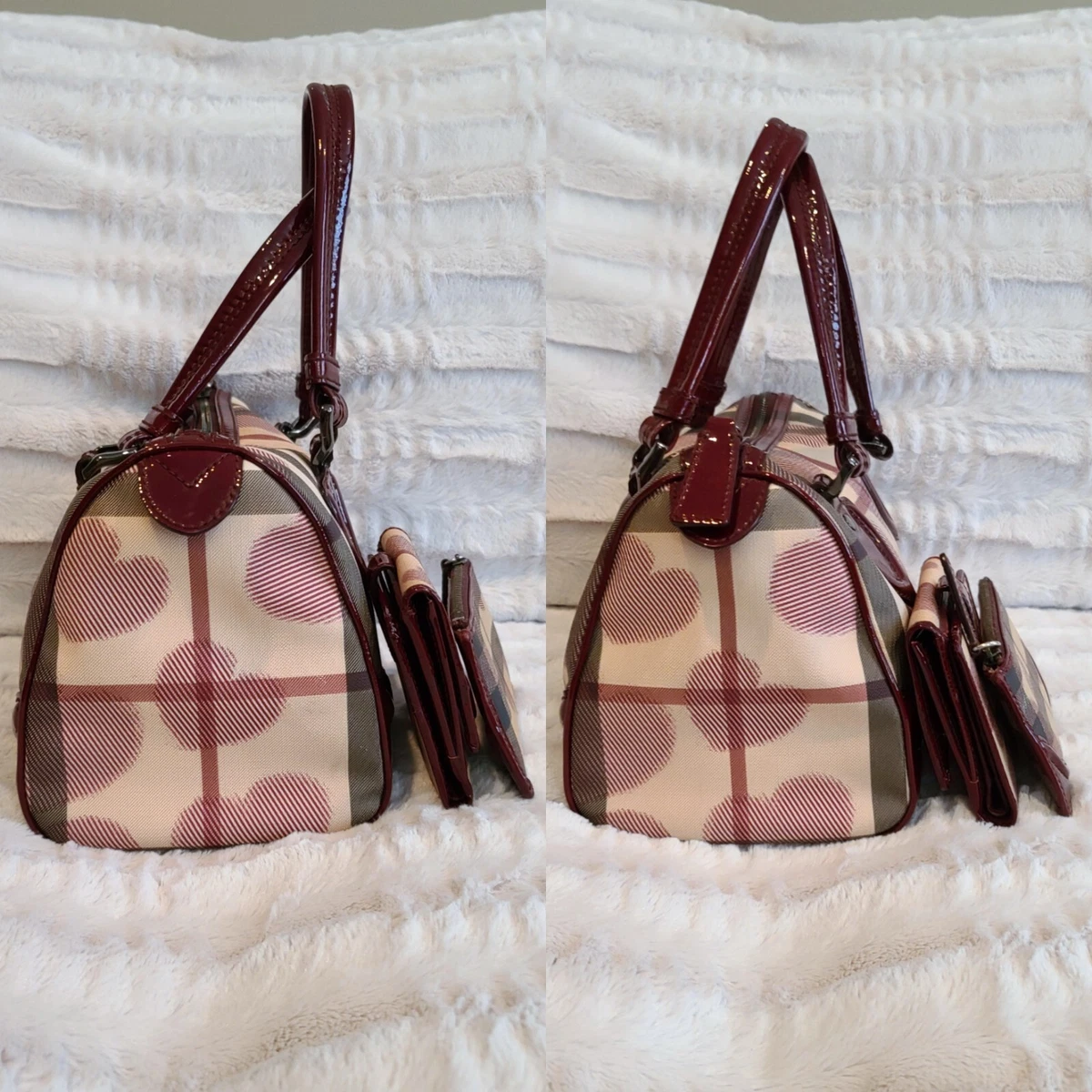 Burberry Hearts Nova Check Pochette - Red Shoulder Bags, Handbags -  BUR59590