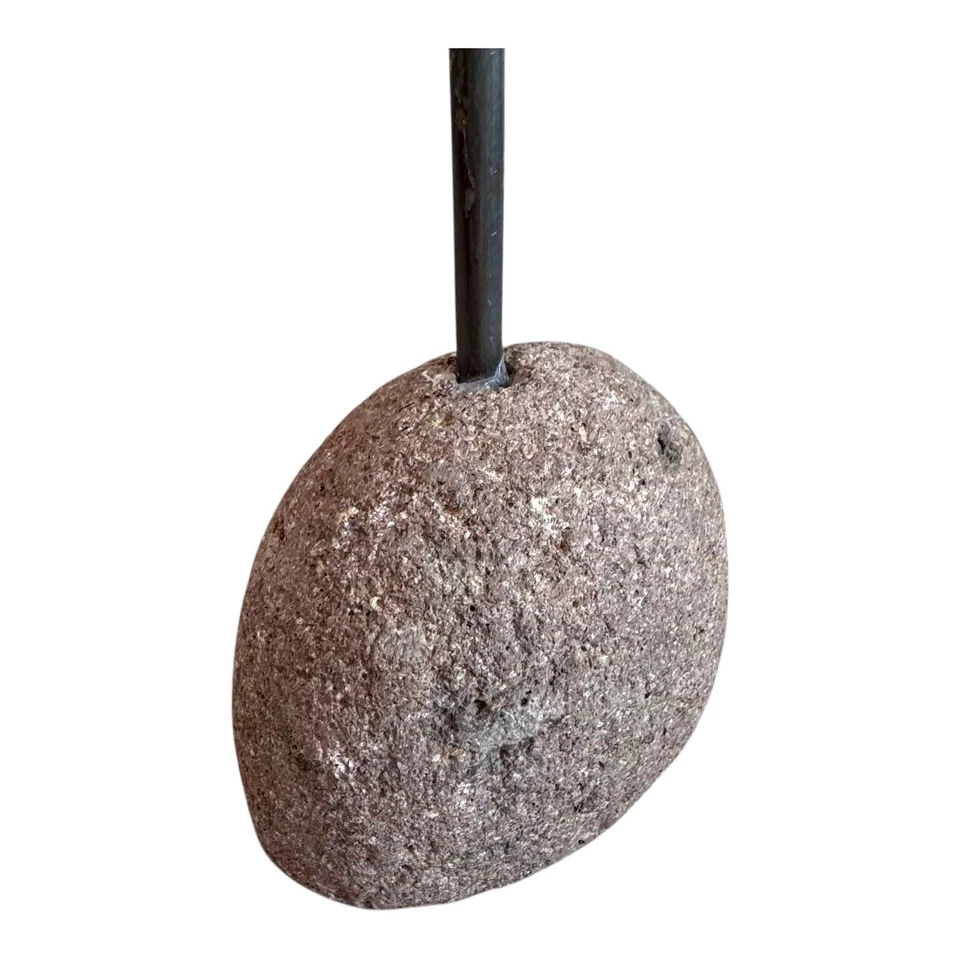 Handcrafted Blackbird Sculpture Bird Stone Base Garden Figurine 27" Patio Porch - Image 3 of 4