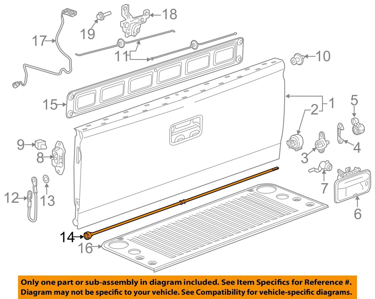GM OEM Tail Gate Tailgate Hatch-Torque Rod 25889653 | eBay