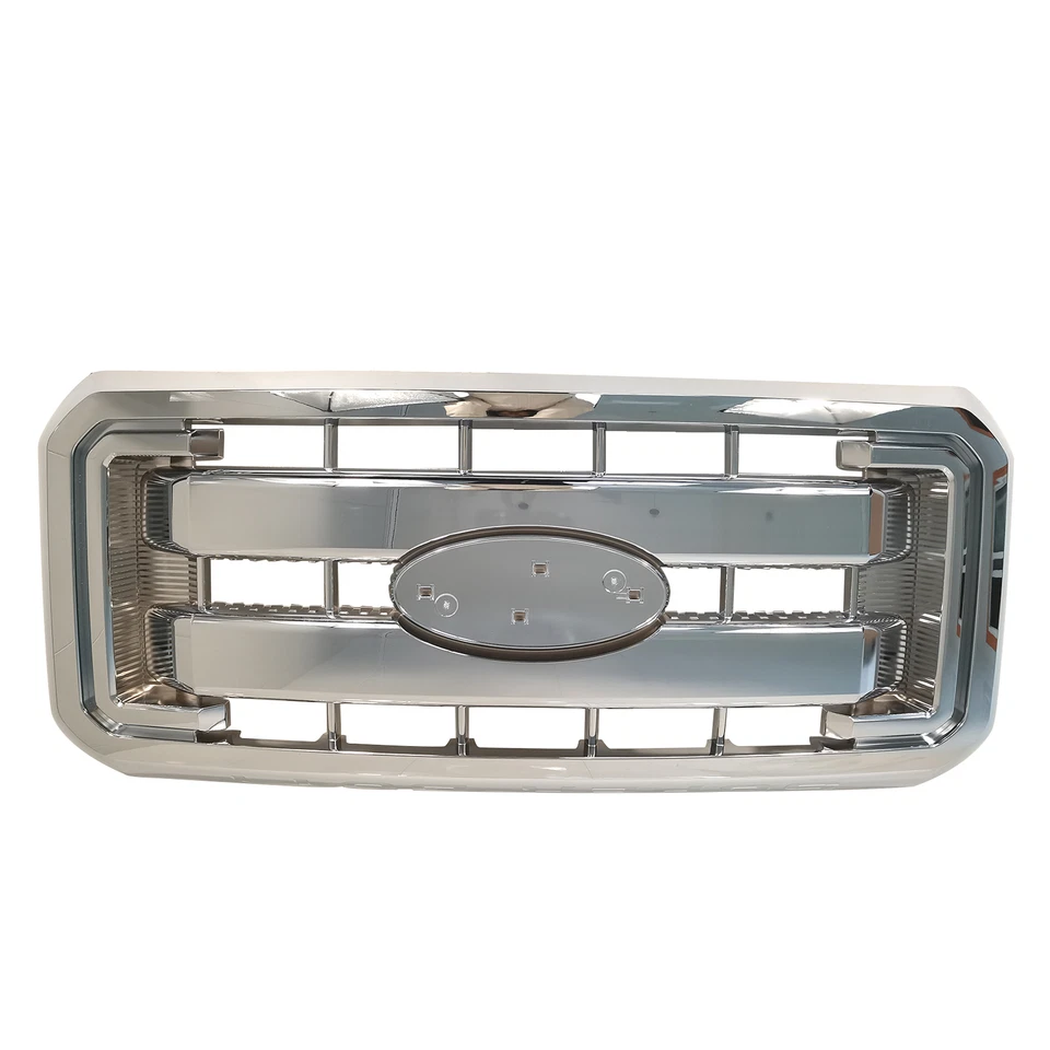 Front Upper Grill Chrome For Ford 2011-2016 F250 F350 F450 F550 Super Duty - Image 2 of 4