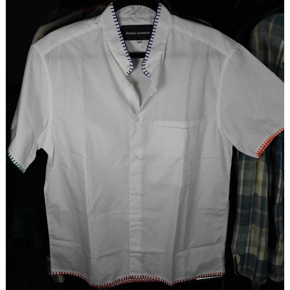 Bianca Chandon Color Switched Button Down Shirt Medium | eBay