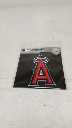 New 1 Chrome License Plate Frame & 1 Aluminum Decal Emblem MLB Los Angels Angels - Picture 2 of 7