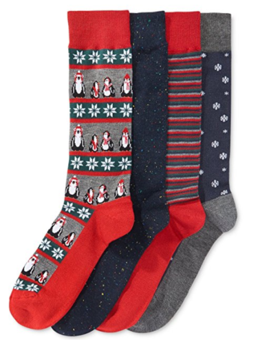 Club Room Men's 4-Pack Different Pattern Socks Gift Box, Shoe Size 7-12 - Picture 4 of 5