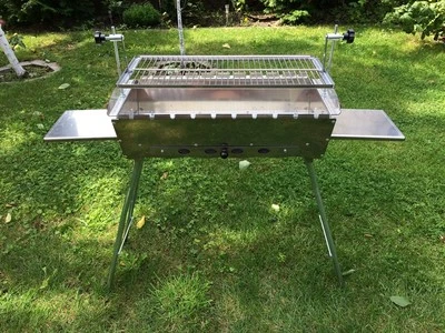 Mangal 2 mm Edelstahl Grill BBQ Standgrill Мангал mit Grillrost Гриль