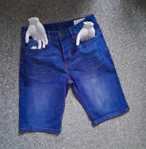 MENS😁 DENIM SHORTS SLIM👌SIZE 3O 😍5 POCKET DESIGN😍DENIM CO👌98% COTTON - Picture 11 of 17
