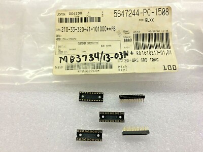 (3 PIECE LOT) M83734/13-031, IC SOCKET DIP20 2.54mm Term Pitch 0.3'' Row SpacinG