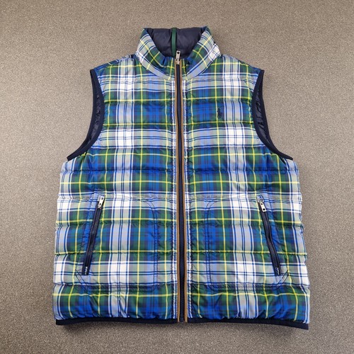 Ralph Lauren Weste Herren mittelblau kariert Polo Golfjacke Wendeweste