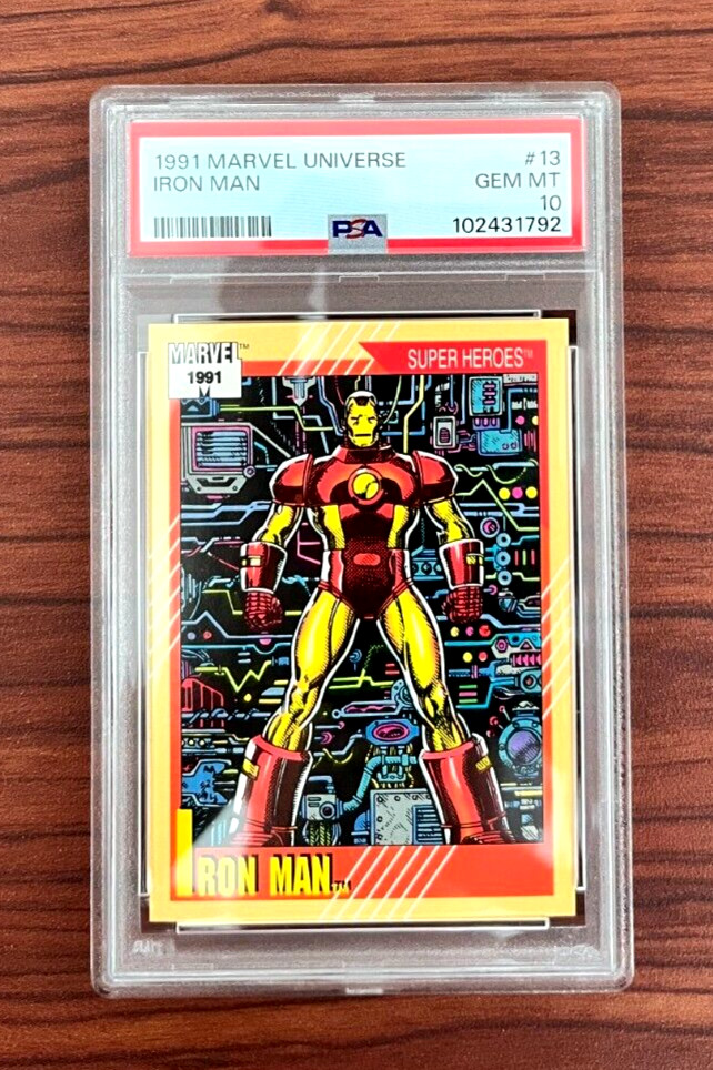 1991 Impel Marvel Universe Series Super Heroes Iron Man #13 PSA 10 GEM Mint