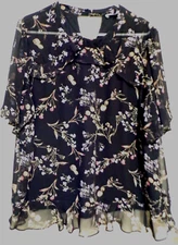 W25 COLLECTIVE CONCEPTS WOMENS PULLOVER BLOUSE PLUS SZ 2X