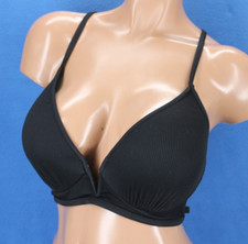 Shade  Shore Underwire Lined Halter Plunge Strappy Bikini Top Size 38C E6099