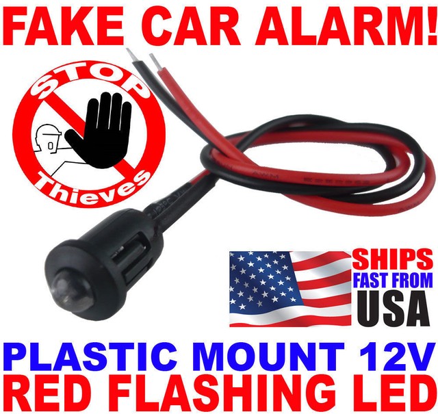 12v Blue Flashing Dummy Fake Car Alarm Dash Mount Led Light Fast For Sale Online Ebay