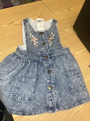Daisy Fuentes Cute Denim Acid Wash Floral Jumper Overall Dress 12 Months B-2 | eBay Daisy Fuentes Cute Denim Acid Wash Floral Jumper Overall Dress 12 Months B-2 | eBay
