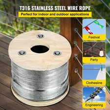 Câble 7 brinsEn Acier Inoxydable 150m Dia. 3,2mm Acier T316 Resistance 770 kg