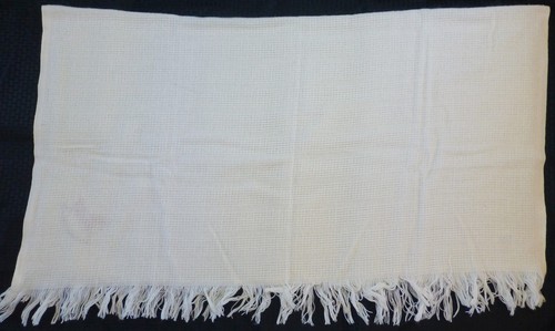 VTG Faribo Faribault Wool Blend Cream Throw Blanket Rocking Horse 50x62" USA HTF - Picture 3 of 5