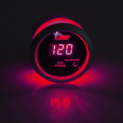52mm Auto Rot Digital Öldruck LED Anzeige Instrument Instrumente Öldruckanzeiger - Bild 2 von 6