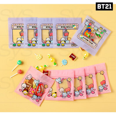 BTS BT21 Official Authentic Goods Zipper Bag minini Ver 10p 1SET +