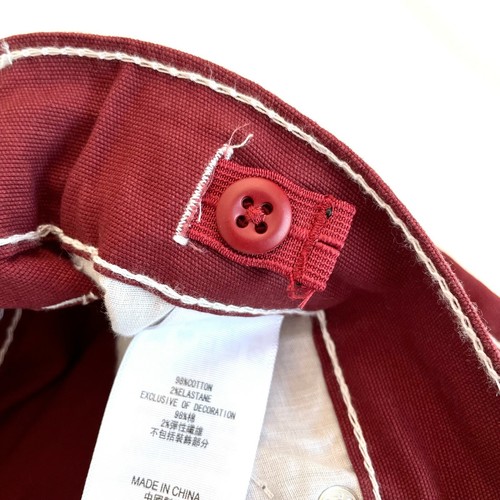 NWT Levi's 511 Slim Maroon White Stitch Boys Denim Jeans Size 12 Reg 26x26 - Picture 5 of 6