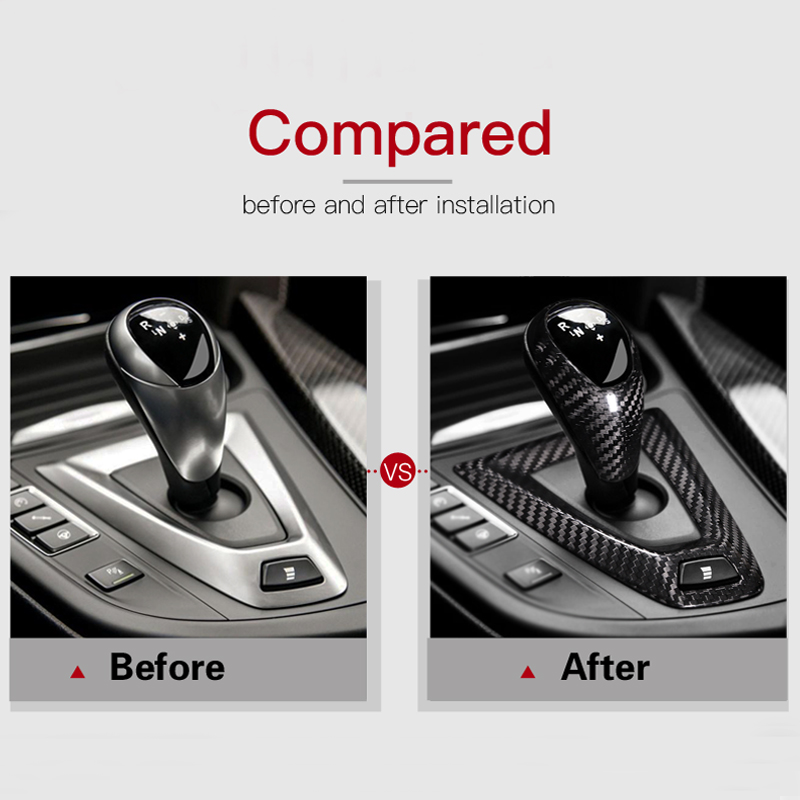 For BMW M2 M3 M4 M5 X5M X6M Real Carbon Fiber Gear Shift Knob Cover