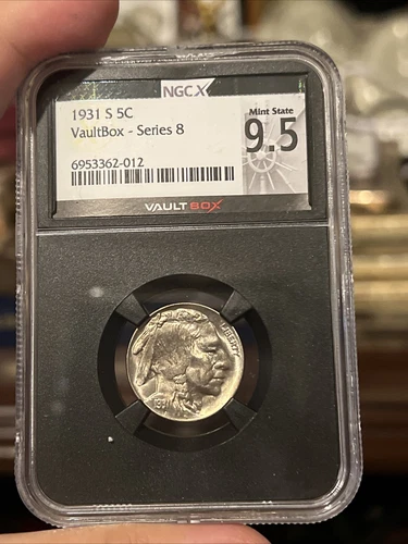 1931-S BUFFALO NICKEL 5C NGC MS65 Key Key Vault Box Series 8 Very PQ! NgcX 9.5