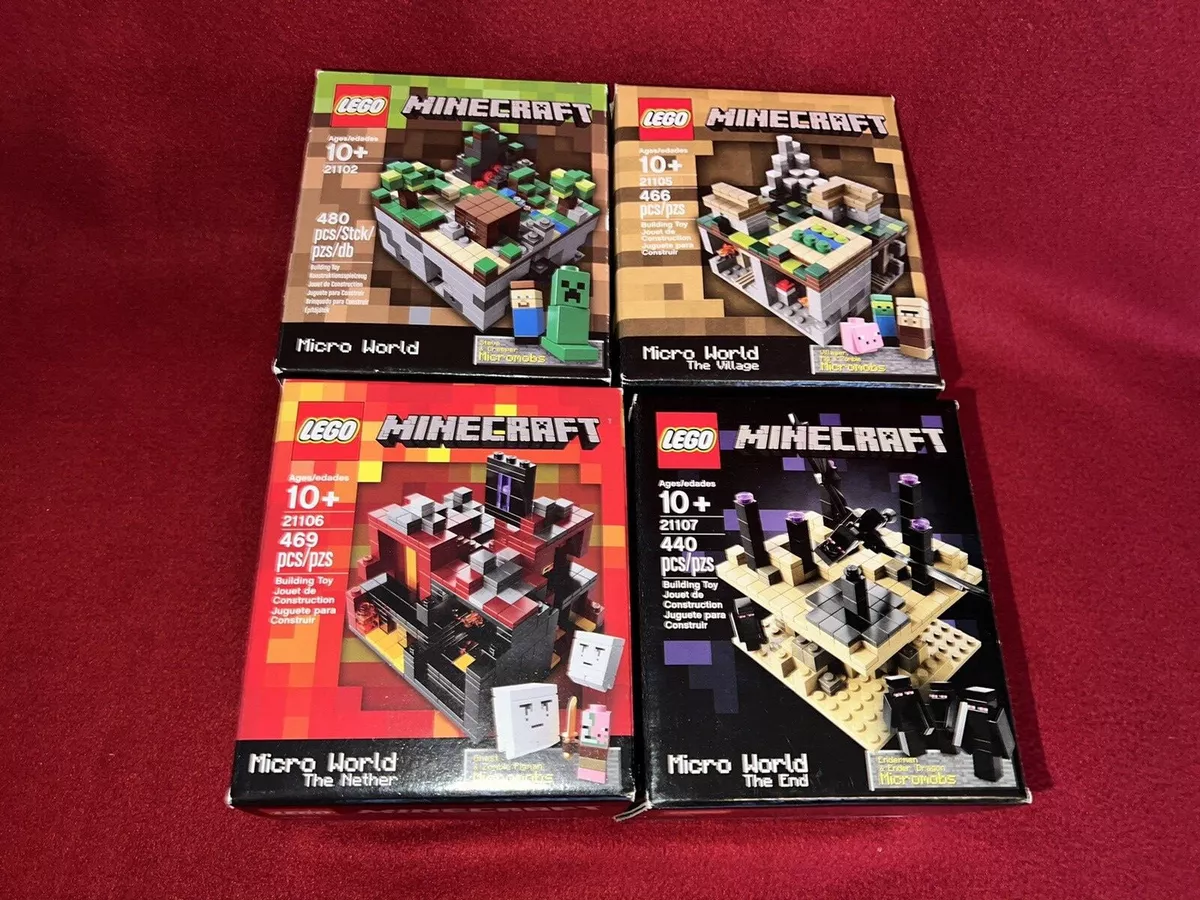 Lego Minecraft complete collection of original sets 21102, 21105, 21106,  2110