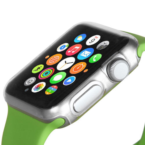 For Apple Watch 38 42MM Slim & Thin TPU Snap On Hard Protective Case Cover CLEAR - Picture 2 of 22