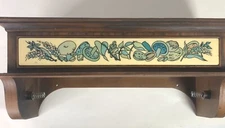 Vintage Vistron Paper Towel Holder Pop Flowered Brown Plastic Faux Wood Retro