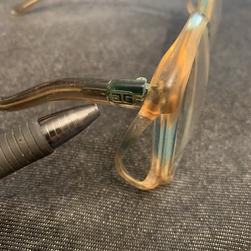 Vintage GIVENCHY Turquoise Swoop Butterfly Oversize BIG EYE glasses Frame Repair - Picture 20 of 24