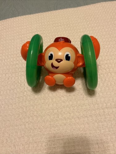 Bright Starts Roll & Glow Monkey Toy with Lights and Melodies, Ages 6 months +