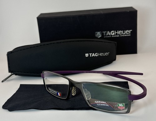 Authentic Tag Heuer TH 3702 Full Rim Purple Reflex Frame France Eyeglasses - Picture 17 of 17