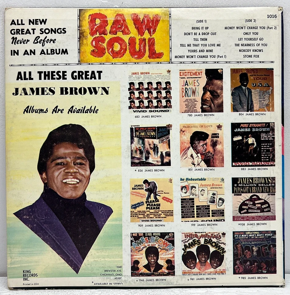 James Brown Raw Soul 1967 Vinyl King Records 1st Press Mono Foto 4 de 4