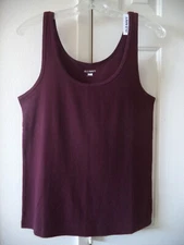 Must Have! Old Navy Dark Burgundy Wine Ribbed Knit Tank Top Cami S M L XL XXL