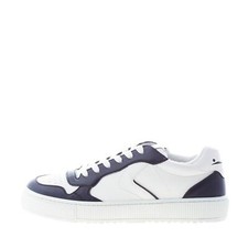 VOILE BLANCHE scarpe uomo Sneaker Hybro 03 in pelle vegana bianco e blu