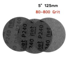 Dust Free Mesh Sanding Disc Net Hook & Loop Sandpaper Pad 80~800 Grit 5" 125mm
