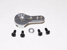 YY-MADMAX 25T ALUMINUM SERVO HORN FOR FUTABA SAVOX SILVER