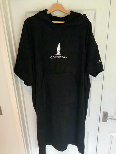 Cotton Cornwall Hooded Changing Towel Poncho Robe Womens Mens Beach 100% Cornish - Picture 2 of 10