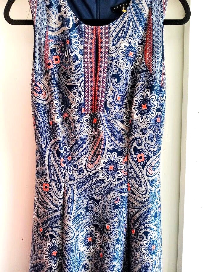 Tiana B Women's Summer Dress - Size 6 Sleeveless Made in USA - Floral & Paisley - Image 3 of 4