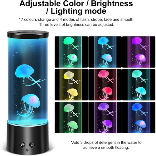 Quallen Lamp Lavalamp 17 Farben Jellyfish Lamp Fantasy LED Quallen Aquarium Lamp - Bild 6 von 12