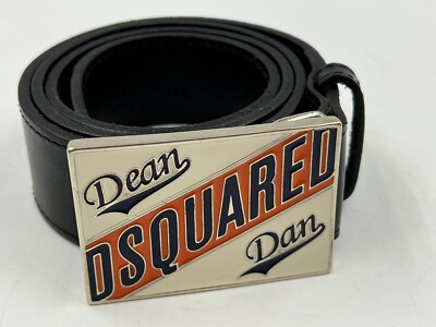 Original Desquared2  Vintage Gürtel Dean Dan Gürtelschnalle Herren Ledergürtel
