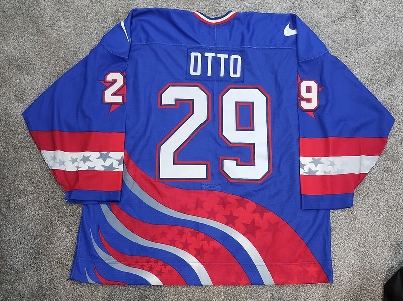 Joel Otto Team USA 1996 World Cup of Hockey Game Worn Jersey