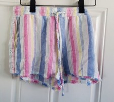 Bella Dahl Womens Striped Drawstring Waist Shorts - Size Small