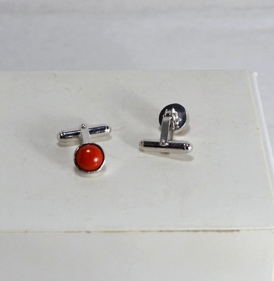 925 SILVER TWINS WITH RED CORAL OF SARDINIA FIRST CHOICE 9mm AGML 04