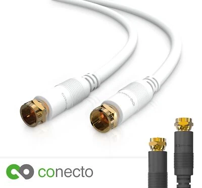 CONECTO Sat Kabel 4K UHD Antennenkabel Satelliten Anschlusskabel Koaxialkabel F-Stecker