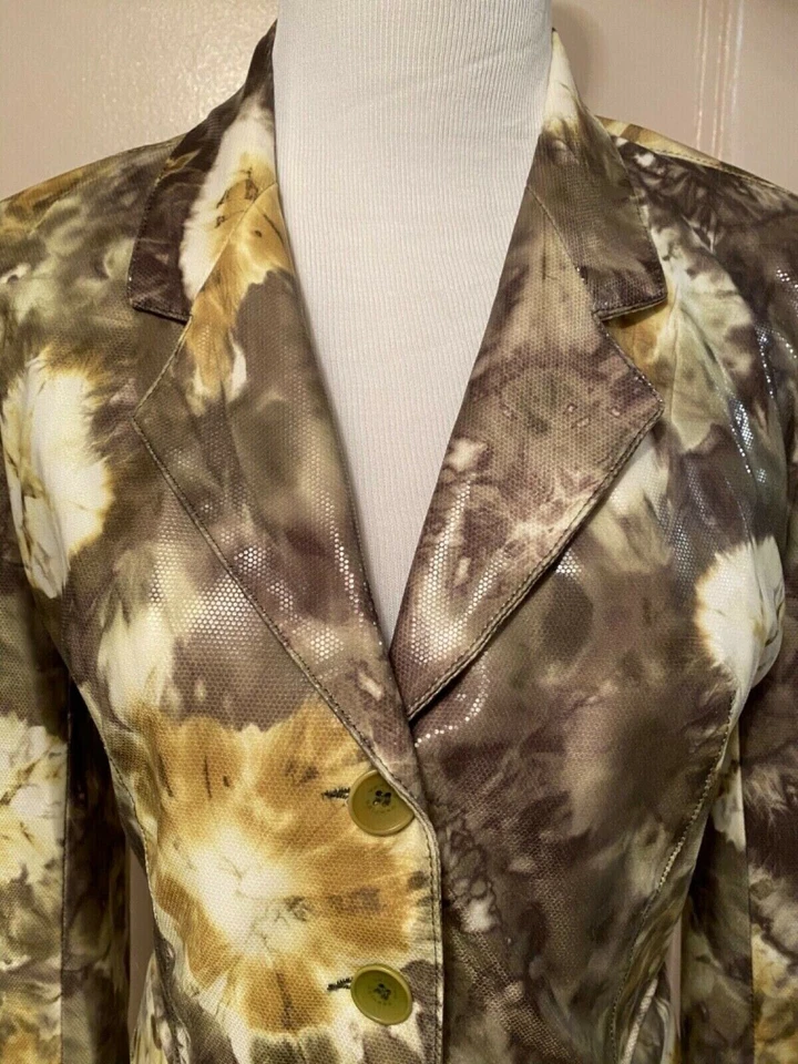 Jaqueta Blazer Feminina Marca "Vertigo" Verde Tamanho Pequeno Fabricada na França - Imagem 3 de 4