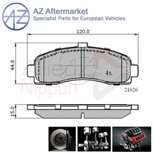 Fits Nissan Micra 1993-2003 1.0 1.3 1.4 + Other Models AZ Front Brake Pads Set