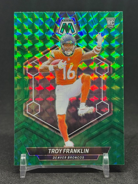 2024 Panini Mosaic TROY FRANKLIN Rookie Green Prizm Denver Broncos #378