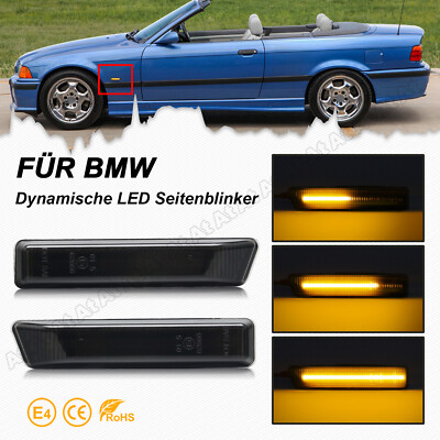 2x LED indicator side indicator set black for BMW 3 Series E36 facelift X5 E53 99-06